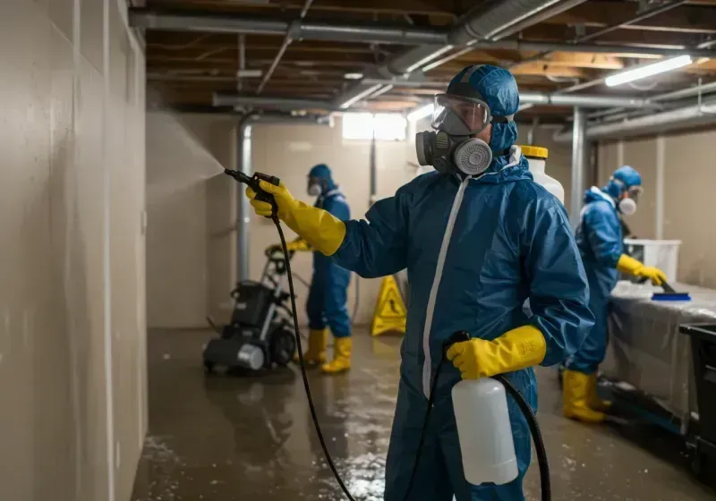 Basement Sanitization and Antimicrobial Treatment process in Bohemia, NY